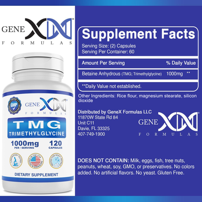 Genex TMG Trimethylglycine 1000mg (30-Day Supply)