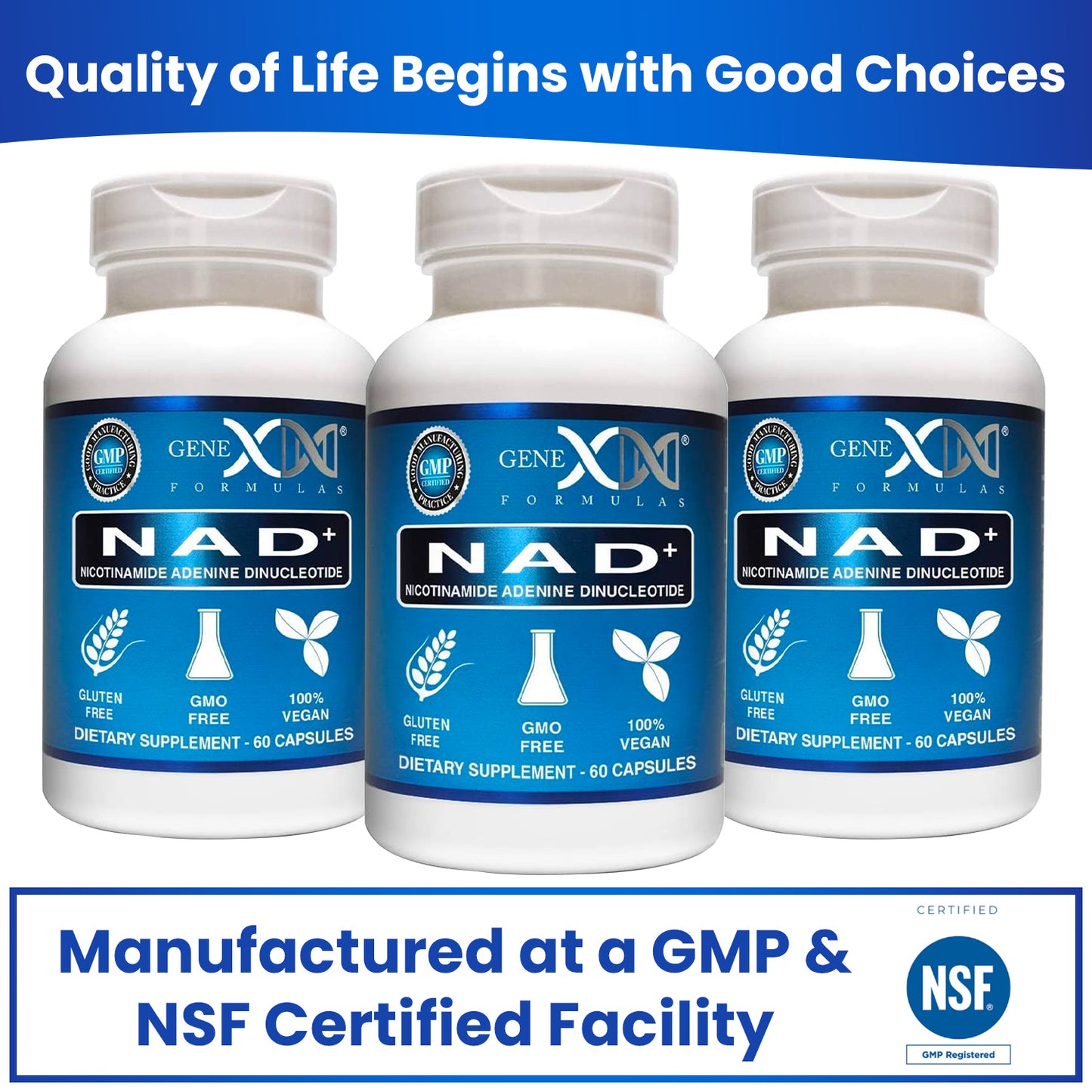 Genex NAD+ Nicotinamide Adenine Dinucleotide 250mg (60 Capsules)