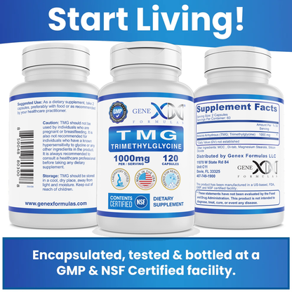 Genex TMG Trimethylglycine 1000mg (30-Day Supply)
