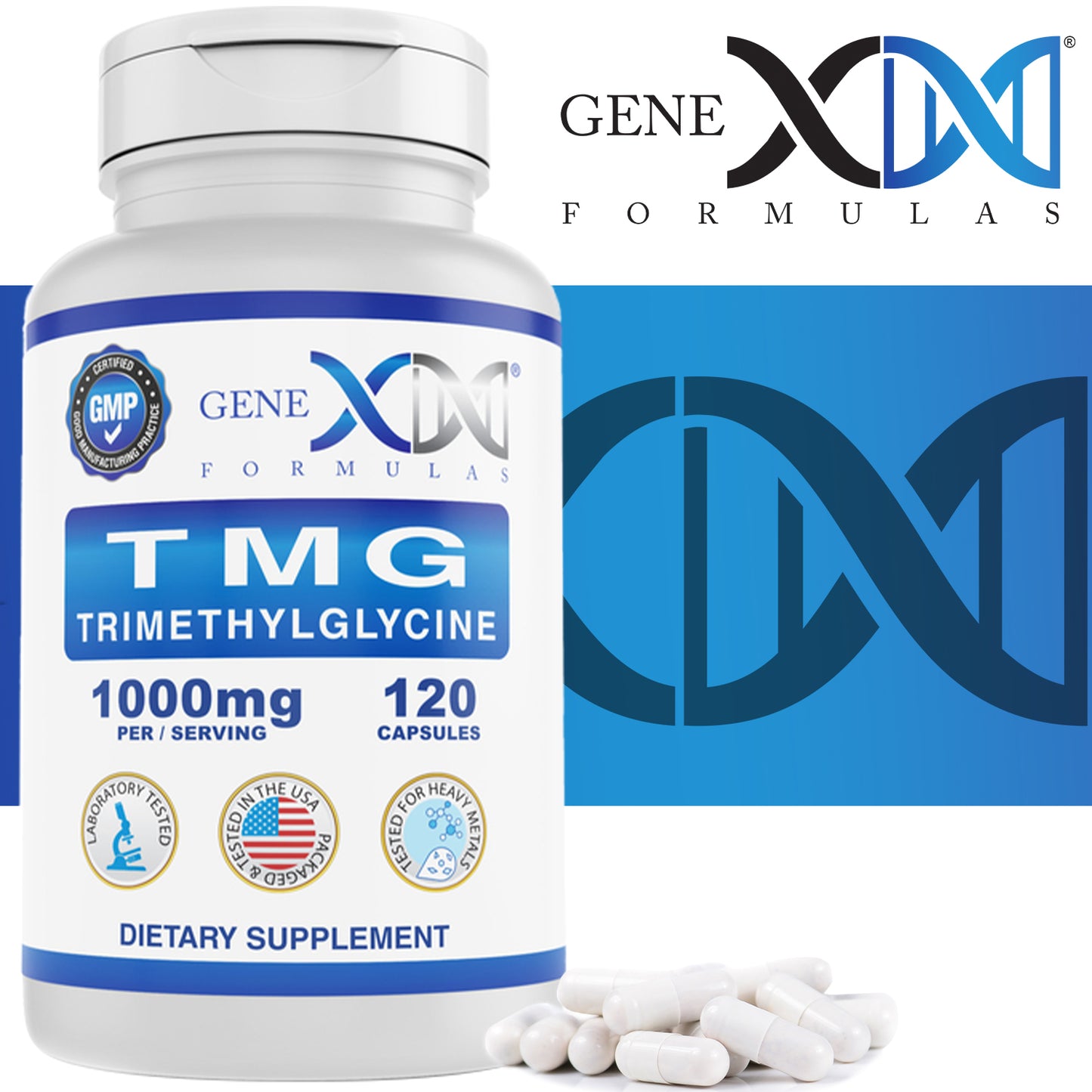 Genex TMG Trimethylglycine 1000mg (30-Day Supply)