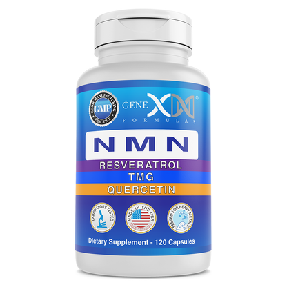 Genex Formulas 4-in-1 NMN 500mg, TMG 250mg, Quercetin 150mg, Resveratrol 150mg Serving