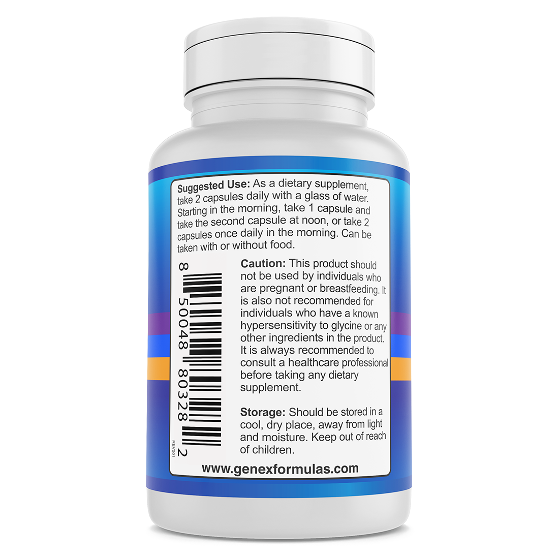 Genex Formulas 4-in-1 NMN 500mg, TMG 250mg, Quercetin 150mg, Resveratrol 150mg Serving