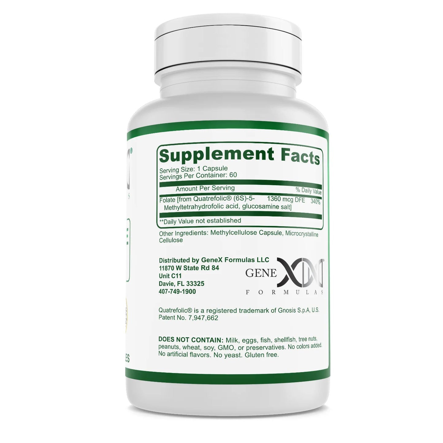 Genex Methyl Folate with Quatrefolic® 1360 mcg DFE (60 Capsules)