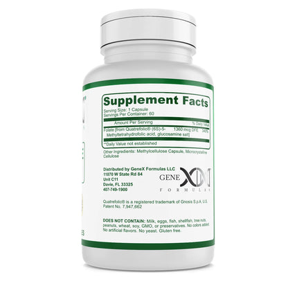 Genex Methyl Folate with Quatrefolic® 1360 mcg DFE (60 Capsules)