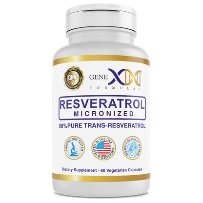 Genex Resveratrol 98% Pure Micronized Trans-Resveratrol Capsules 600mg Per Serving