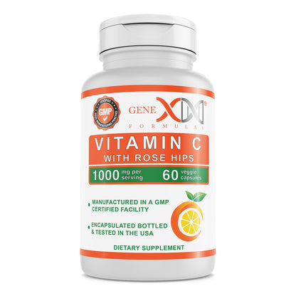 Genex Vitamin C 1000mg with Rose Hips (60 Capsules)