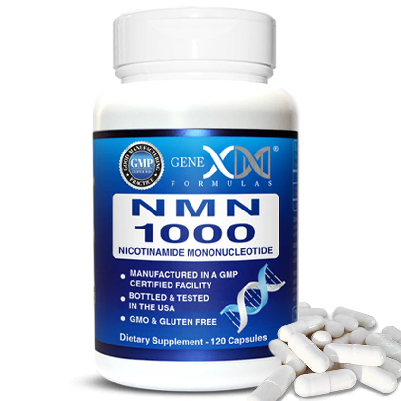 Genex Formulas NMN 1000mg, single bottle of 120 capsules, the real product shot from the brand