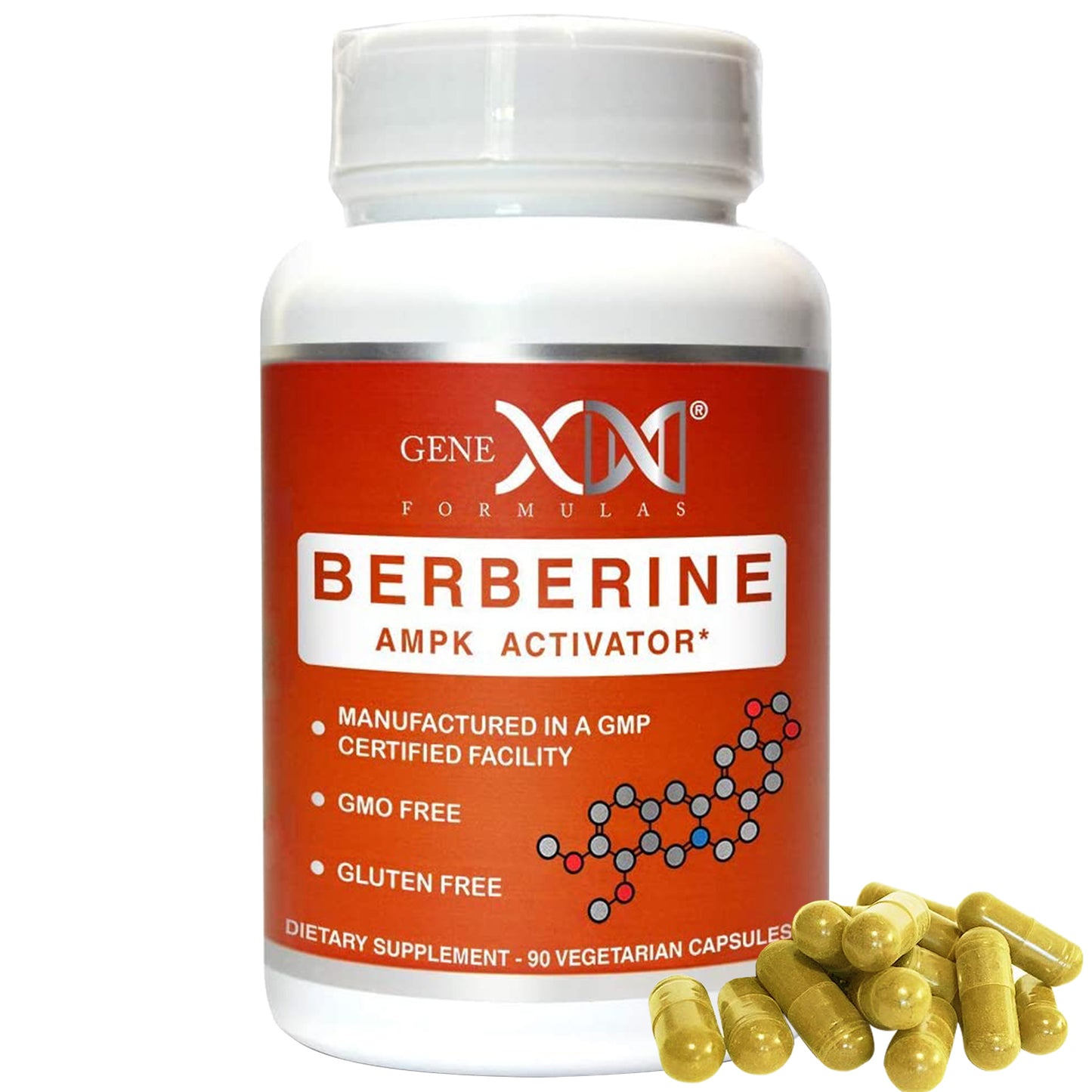 Genex Berberine HCl 500mg (90 Capsules)