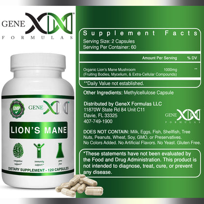 Genex Lion's Mane 1000mg (120 Capsules)