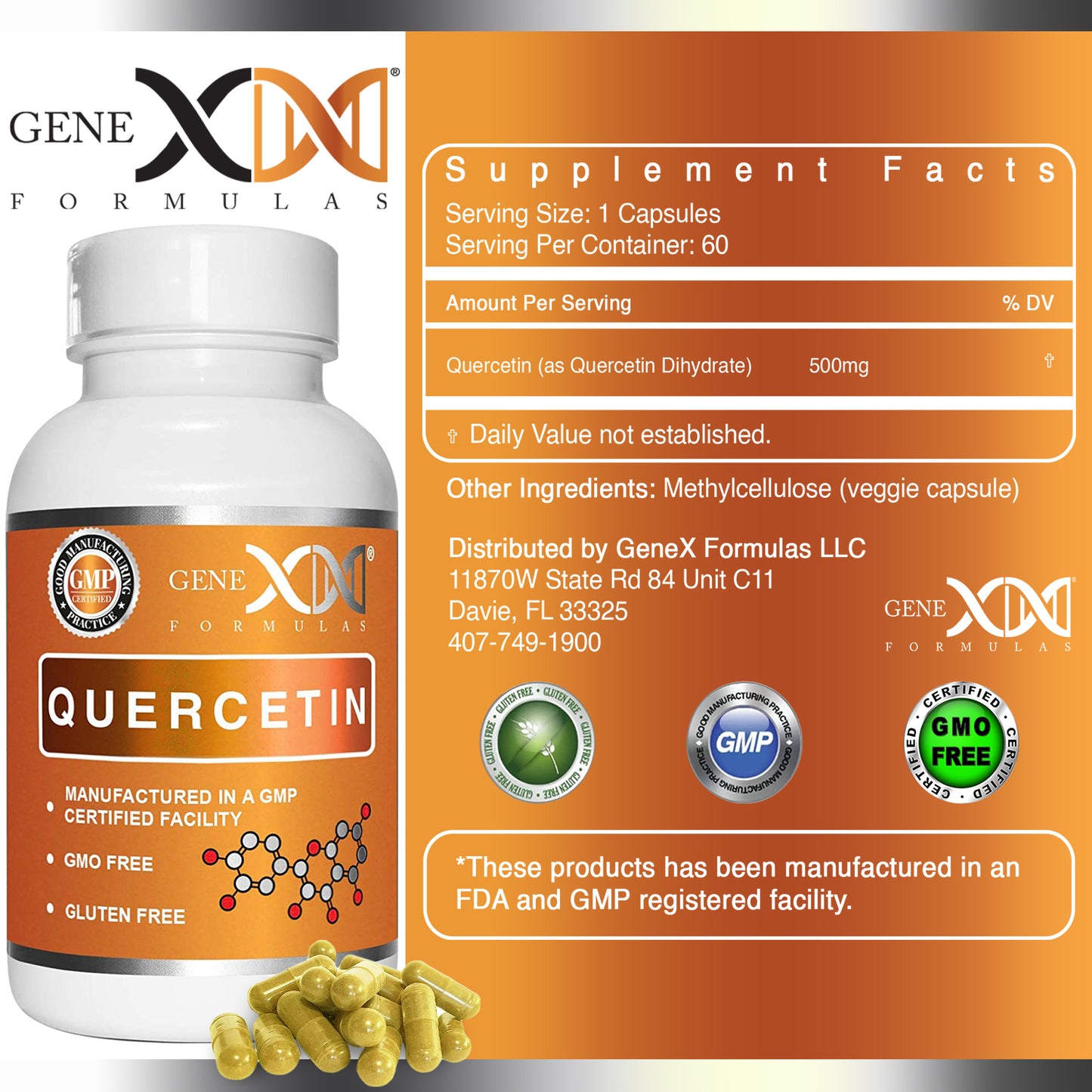 Genex Quercetin 500mg (60 capsules)