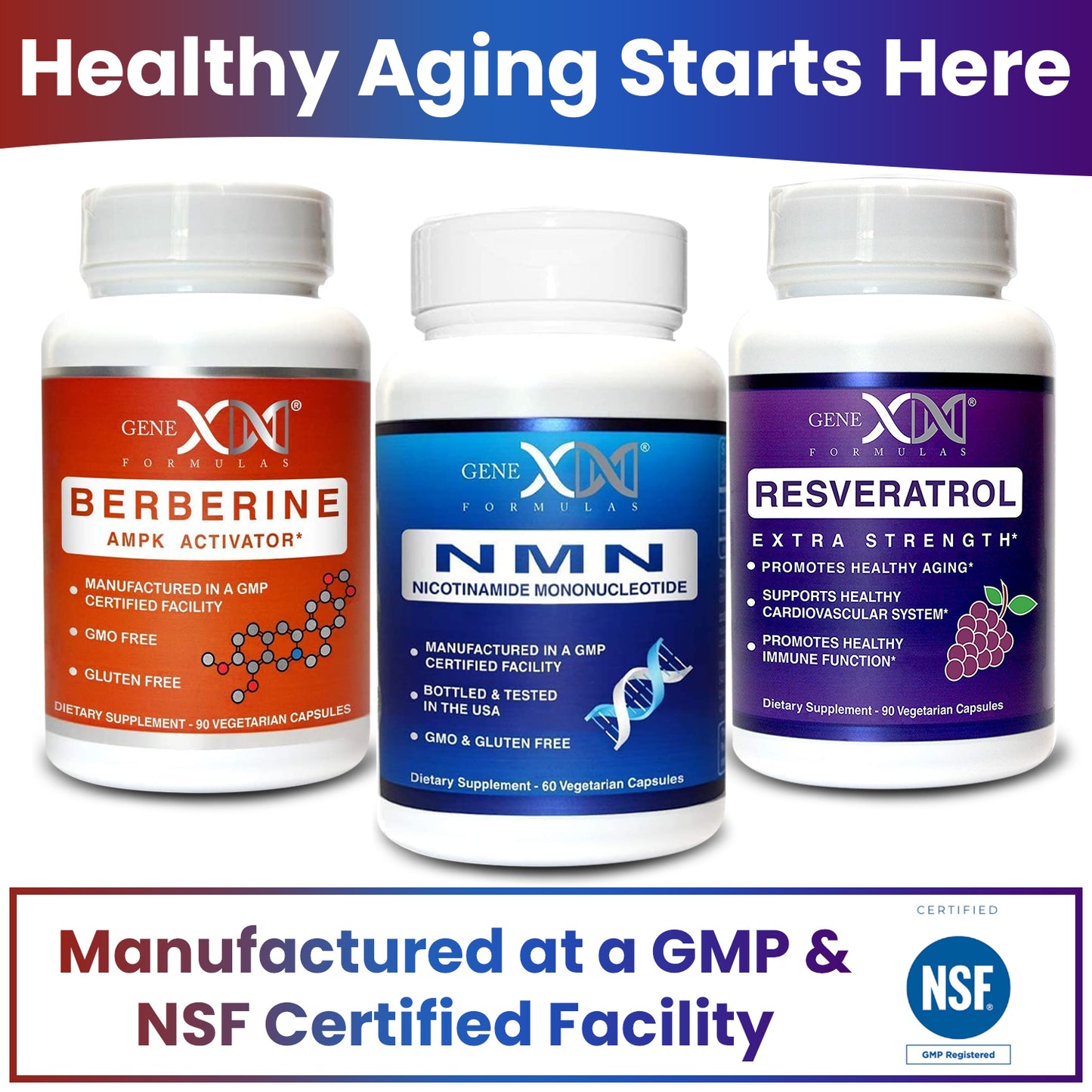 NMN, Resveratrol & Berberine Power Pack