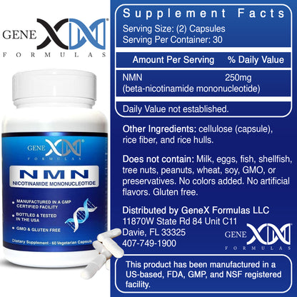 Genex 250mg NMNs Nicotinamide Mononucleotide (3 Pack)