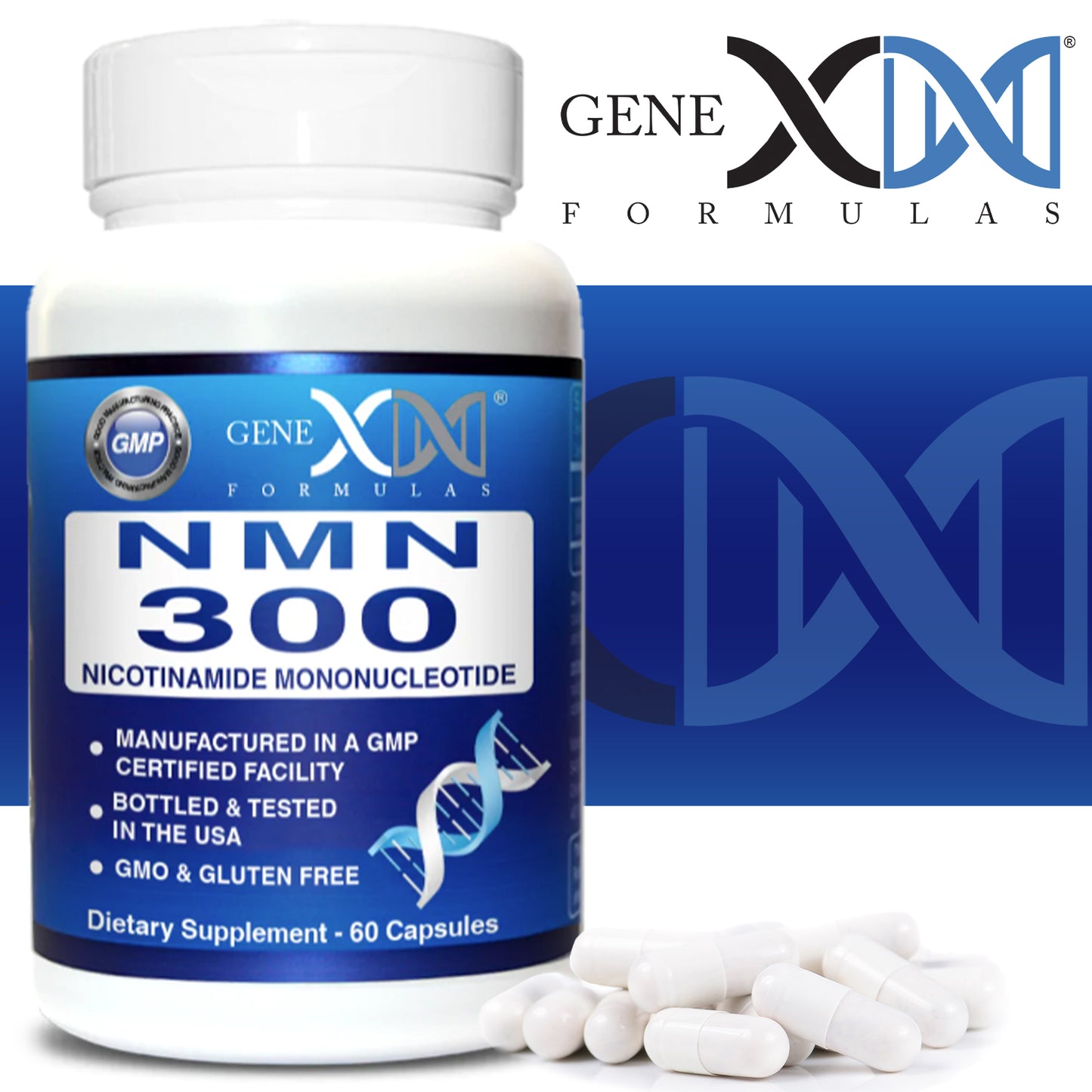 NMN 300mg - Nicotinamide Mononucleotide (60 Capsules)