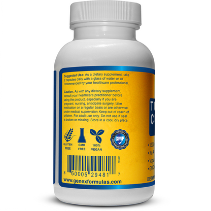 Genex Turmeric Curcumin 1300mg with BioPerine® (60 Capsules)